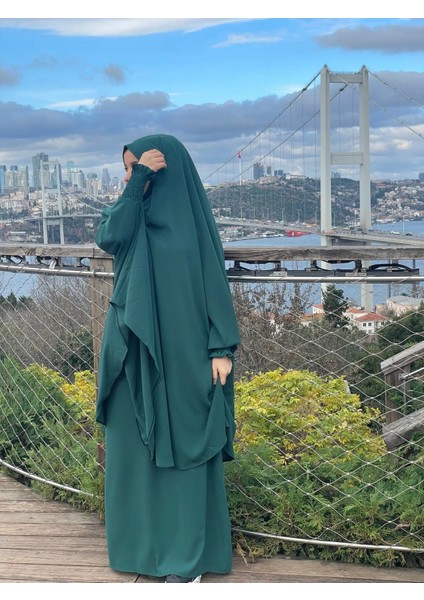 Iğneli Peçeli Afgan Takımı Zümrüt Yeşili