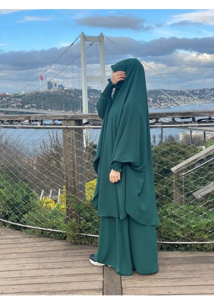 Iğneli Peçeli Afgan Takımı Zümrüt Yeşili