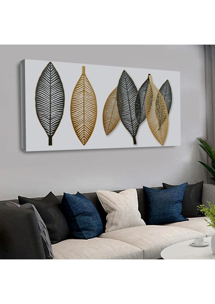 120 X 60 Cm Kanvas Yaprak Tablo