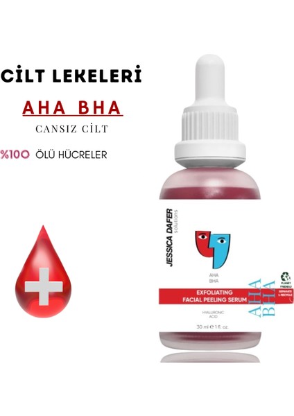 Aha & Bha Canlandırıcı ve Cilt Tonu Eşitleyici Kırmızı Peeling Cilt Serumu 30 ml