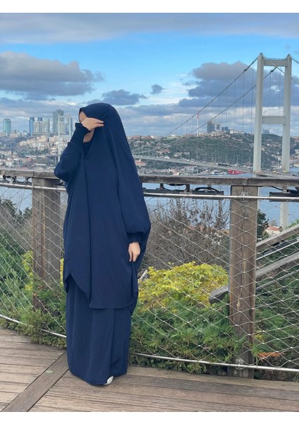 Iğneli Peçeli Afgan Takımı Lacivert