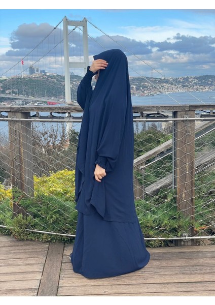 Iğneli Peçeli Afgan Takımı Lacivert