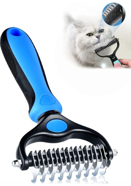 Tekno Trust Metal Uçlu Plastik Saplı Köpek Kedi Uzun Tüy Bakım Tarağı Tüy Topak Kıtık Açıcı Tarak 1 Adet