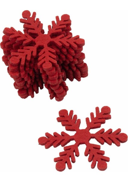 Keçe Figür Kar Tanesi Büyük 10'lu