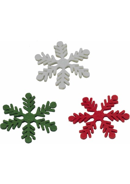 Keçe Figür Kar Tanesi Büyük 10'lu fiyatları