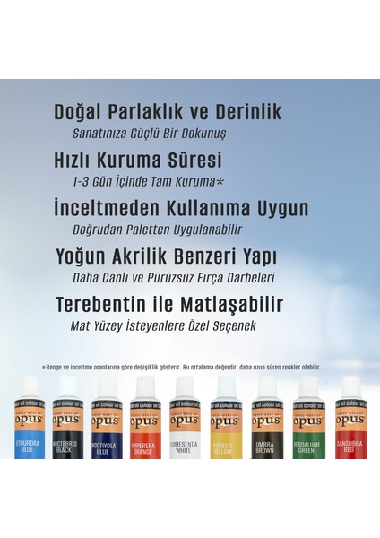 Yağlı Boya 70ml 7 Renk Paketi + 100ml Keten Yağı Başlangıç Seti