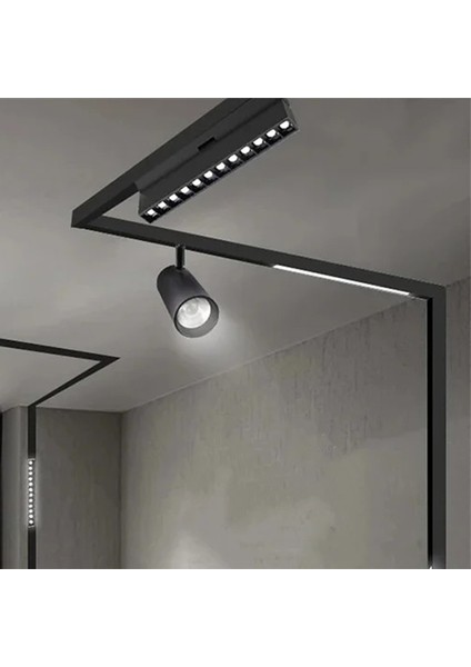 Cata CT-5395 Kama LED Siyah Kasa Ray Spot Sistemi 30W Armatür Gün Işığı Beyaz Aydınlatma Işık Lamba