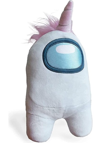 Among Us Unicorn Şapkalı Beyaz Pelüş Figür 30 cm Toys