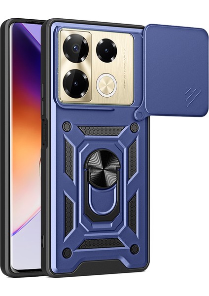 Infinix Note 40 Pro Kılıf Magnetik Standlı Kamera Korumalı Sürgülü Vega Kapak