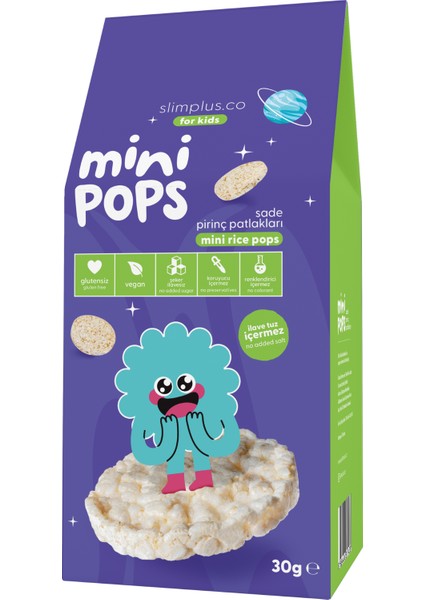 20G Sade Kinoa Cipsi For Kids Bebek Ahtapot ve 30G Mini Pops Pirinç Patlakları