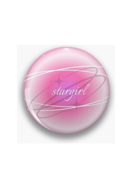 Major Selection Stargirl Yazılı Pembe Temalı Rozet