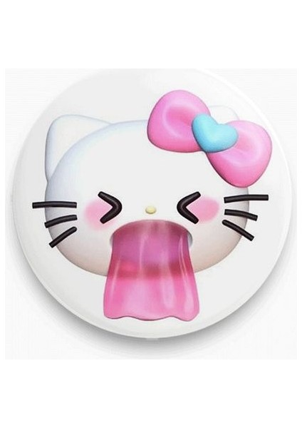 Major Selection Hello Kitty Puke Sarkastik Rozet Metal Y2K