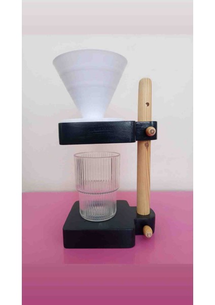 Ahşap V60 Dripper Filtre Kahve Standı + Filtre Kahve Kağıdı Tutucu Stand Aparatı Barista Full Set fırsatları