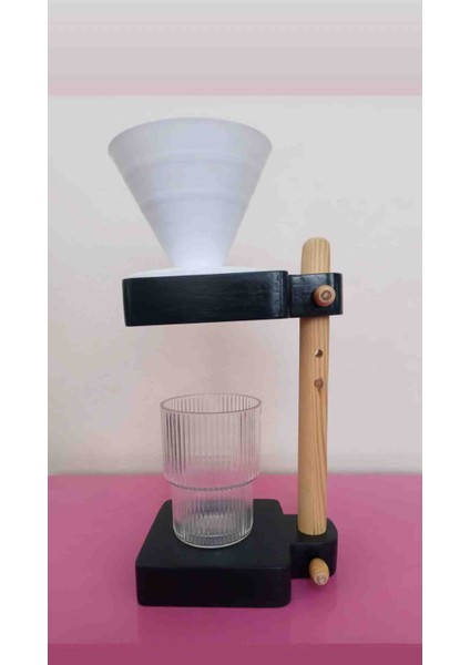 Ahşap V60 Dripper Filtre Kahve Standı + Filtre Kahve Kağıdı Tutucu Stand Aparatı Barista Full Set indirimleri