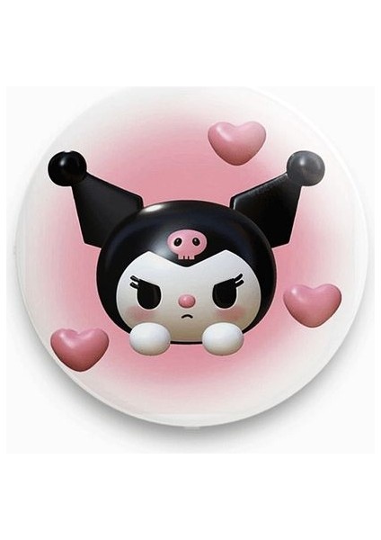 Kuromi Sanrio Özel Metal Rozet Y2K