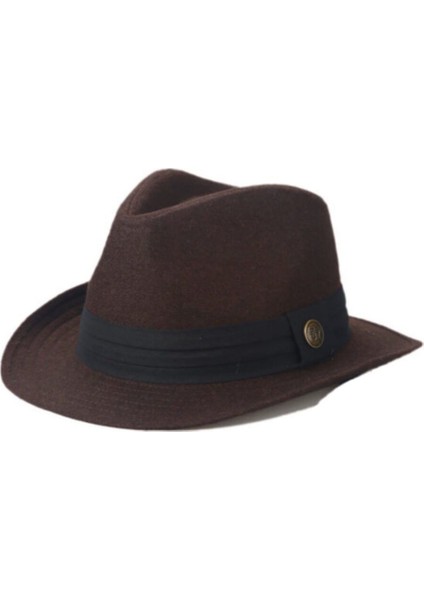 Unisex Lüks Kovboy Fötr Şapka