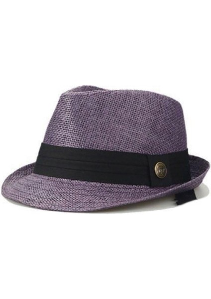 Unisex Hasır Trilby Fötr Şapka