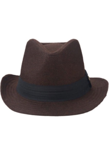 Unisex Lüks Kovboy Fötr Şapka
