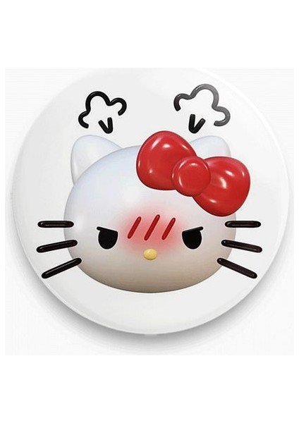 Hello Kitty Kızgın Sarkastik Rozet Metal Y2K
