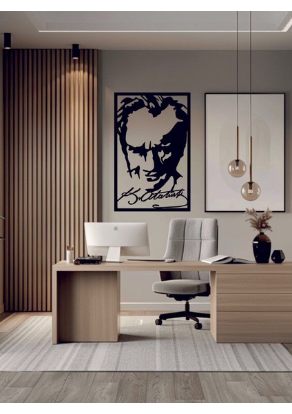 Atatürk Portresi Ahşap Duvar Tablo 40X65 fiyatları
