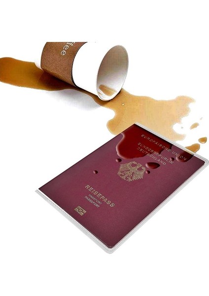 Şeffaf Pasaport Kılıfı - Pasaport Cüzdanı - Pasaport Koruma Kabı - Pasaport Koruyucu - Pasaportluk 1 Adet
