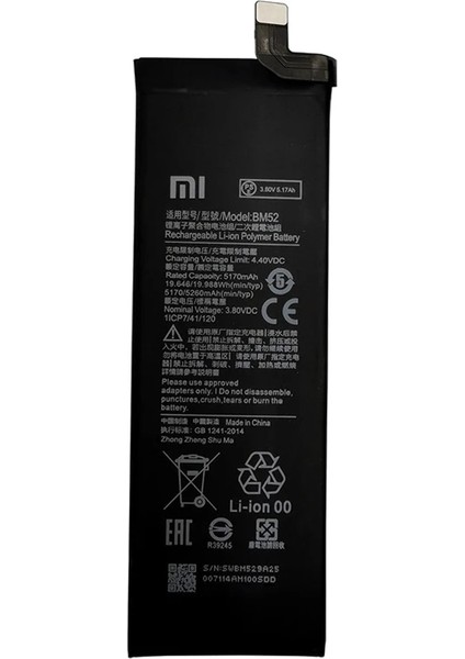 Xiaomi Mi Note 10 - Bm 52 - Batarya Pil
