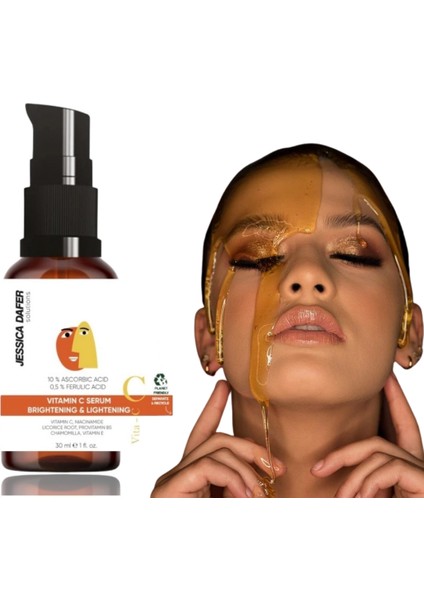 C Vitamini Aydınlatıcı ve Ton Eşitleyici Cilt Bakım Serumu 30 ml (%10 Ascorbic Acid & Ferulic Acid %0,5)