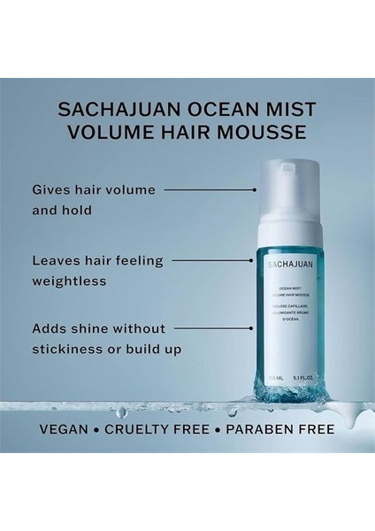 Sachajuan Ocean Mist Volume Hair Mousse 150 ml Saç Köpüğü