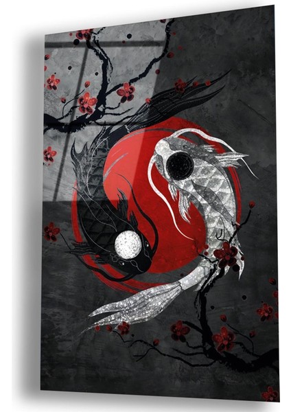 Kırılmaz Cam Yin Yang Tablo