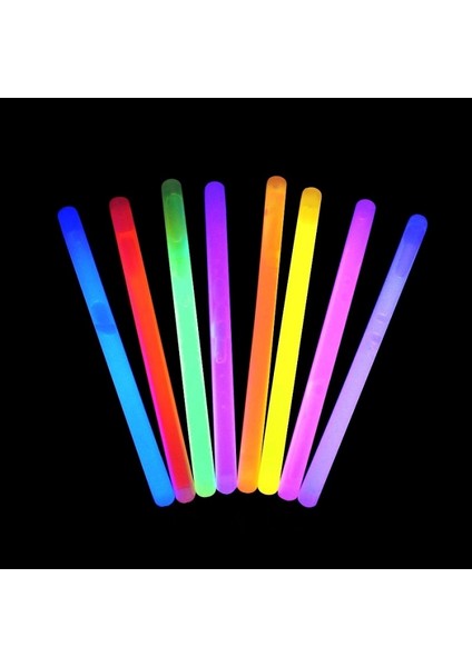 25 Adet Vıp Deluxe Kalın Glow Stick Neon Işık Fosforlu Çubuk Işıklı Çubuk Ultra Canlı Parlak Işık fiyatları