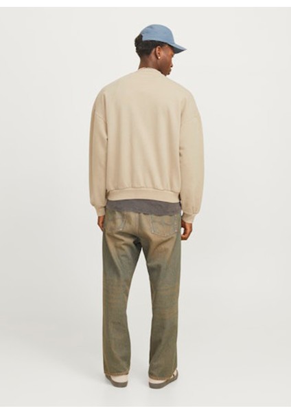 Bisiklet Yaka Bej Erkek Sweatshırt 12266178_JORRIDGEWOOD Wash Sweat Cr indirimleri