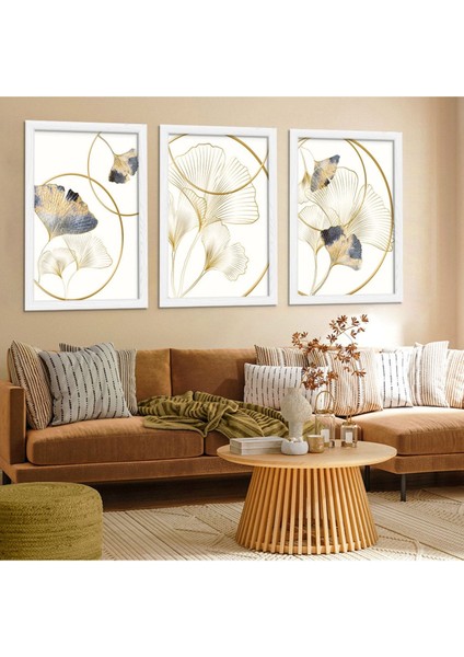 Beyaz Ahşap Çerçeveli Kolaj Çizim Modern Tablo fiyatları