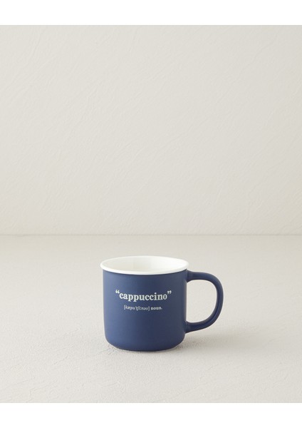 Phoebe Cappucino New Bone China Kupa 200 ml Lacivert