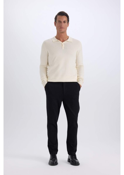 Tailored Regular Fit Normal Kesim Kumaş Pantolon Basic Düz Cepli D9083AX24WN