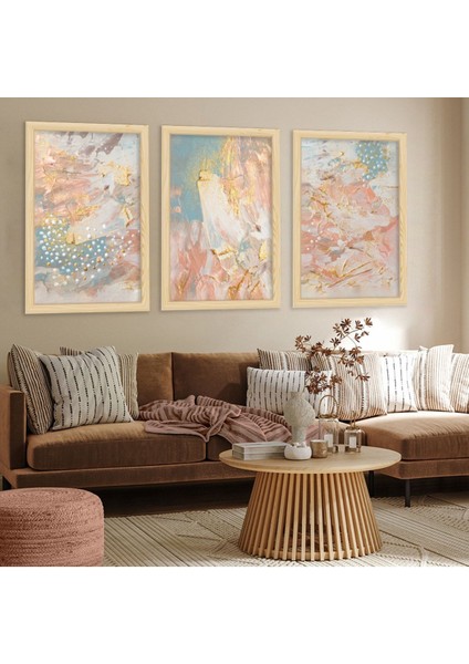 Ahşap Çerçeveli Kolaj Çizim Modern Tablo fiyatları