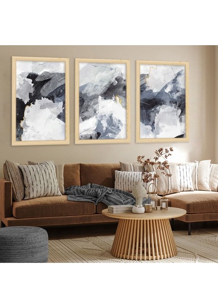 Ahşap Çerçeveli Kolaj Çizim Modern Tablo fiyatları