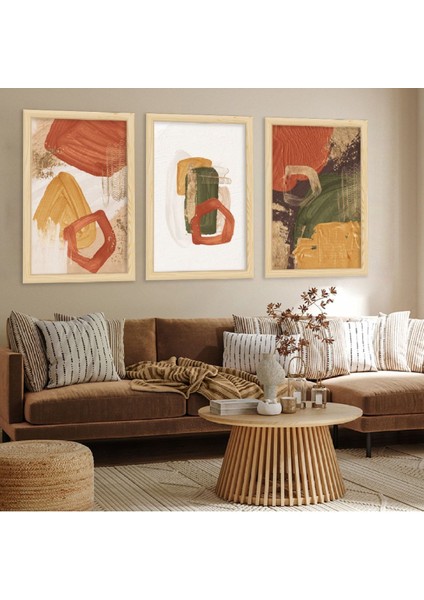 Ahşap Çerçeveli Kolaj Çizim Modern Tablo fiyatları