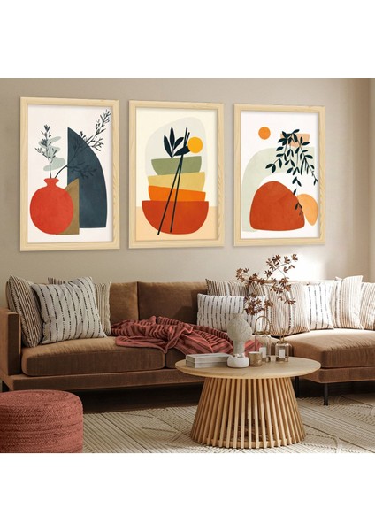 Ahşap Çerçeveli Renkli Modern Tablo fiyatları