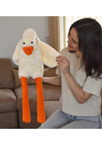 Kaz,kaz Oyuncak,kaz Yastık,hamile Yastığı, Beyaz Kuğu Doldurulmuş Hayvan, Komik Ördek Peluş Bebek, Sevimli Kaz Peluş Oyuncak Doldurulmuş Hayvanlar Çocuklar Için Oyuncak Hediyeleri (No:4 Krem)