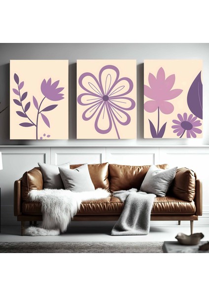 Matisse - Boho - Art Deco - Soyut - Doğa ( 3 Lü Çerçevesiz ) Poster - Afiş - Tablo KR2C00635/
