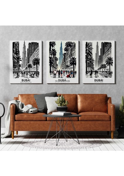 Matisse - Boho - Art Deco - Soyut - Doğa ( 3 Lü Çerçevesiz ) Poster - Afiş - Tablo KR2C00012/