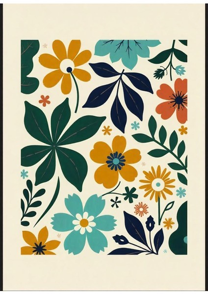 Matisse - Boho - Art Deco - Soyut - Doğa ( 3 Lü Çerçevesiz ) Poster - Afiş - Tablo KR2C00671/