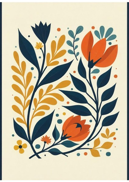 Matisse - Boho - Art Deco - Soyut - Doğa ( 3 Lü Çerçevesiz ) Poster - Afiş - Tablo KR2C00671/