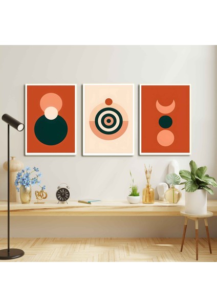 Matisse - Boho - Art Deco - Soyut - Doğa ( 3 Lü Çerçevesiz ) Poster - Afiş - Tablo KR2C00869/