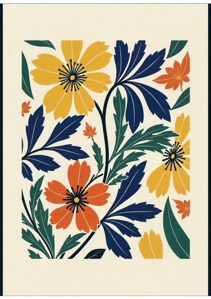 Matisse - Boho - Art Deco - Soyut - Doğa ( 3 Lü Çerçevesiz ) Poster - Afiş - Tablo KR2C00669/ modelleri