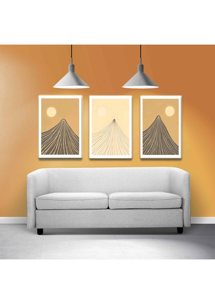 Matisse - Boho - Art Deco - Soyut - Doğa ( 3 Lü Çerçevesiz ) Poster - Afiş - Tablo KR2C00901/