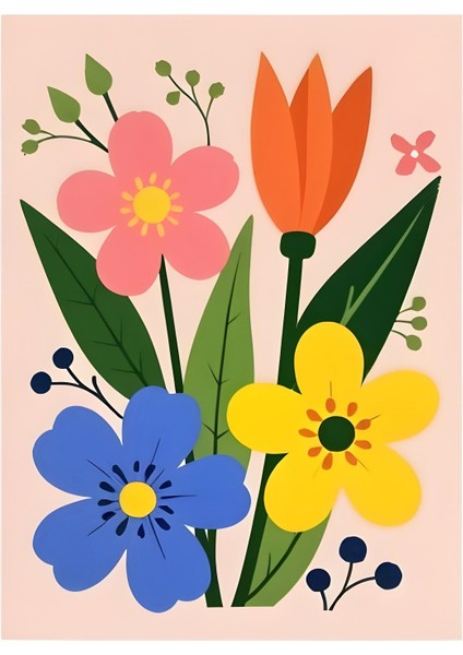 Matisse - Boho - Art Deco - Soyut - Doğa ( 3 Lü Çerçevesiz ) Poster - Afiş - Tablo KR2C00715/ fiyatları