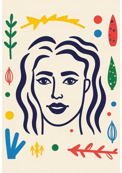 Matisse - Boho - Art Deco - Soyut - Doğa ( 3 Lü Çerçevesiz ) Poster - Afiş - Tablo KR2C00679/ fiyatları