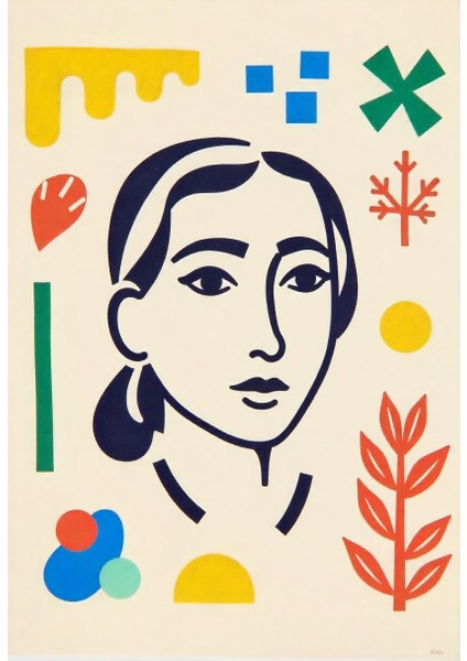 Matisse - Boho - Art Deco - Soyut - Doğa ( 3 Lü Çerçevesiz ) Poster - Afiş - Tablo KR2C00679/ fırsatları