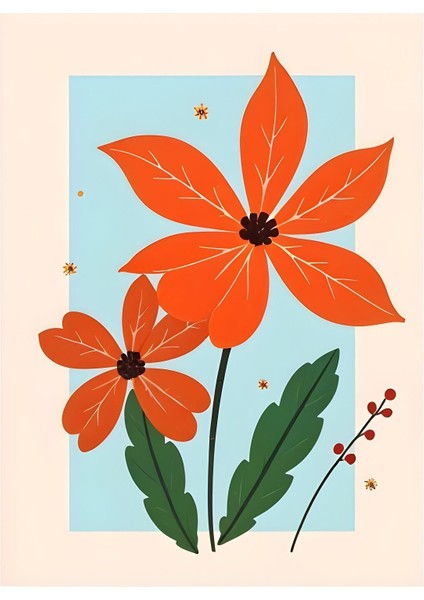 Matisse - Boho - Art Deco - Soyut - Doğa ( 3 Lü Çerçevesiz ) Poster - Afiş - Tablo KR2C00706/